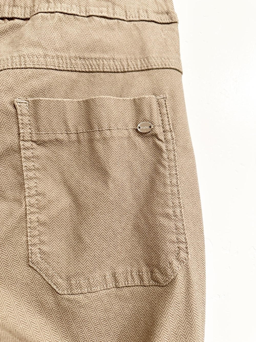 Bevy Flog Gaya Cargo Brown Herringbone Joggers Size 24 - Picture 7 of 11